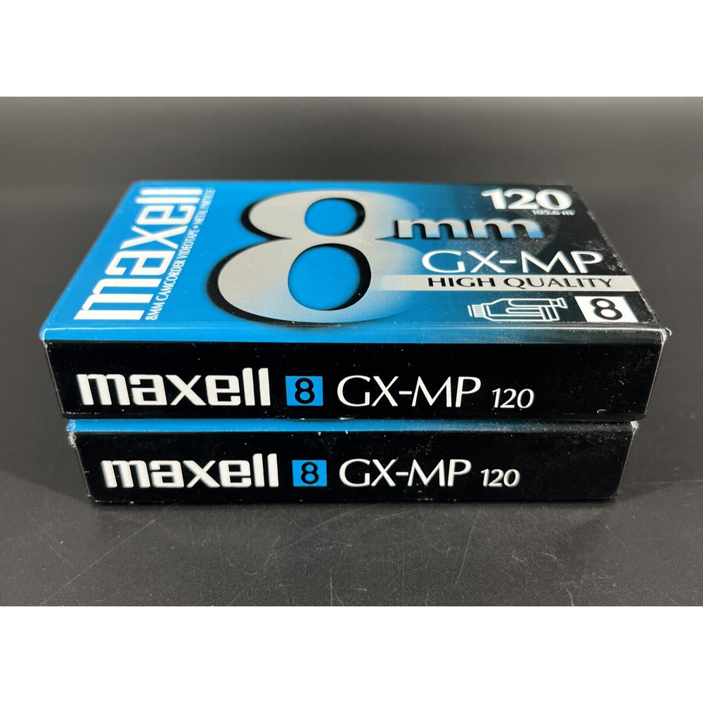 Maxell 8mm GX-MP High Quality 120 Minutes Camcorder Videotape Set of 2